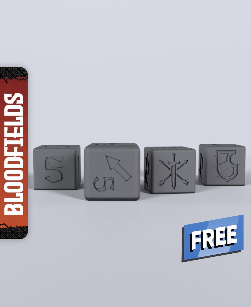 Dice Set - With Free Dragon - 5e DnD Inspired for RPG and Wargamers 3d model