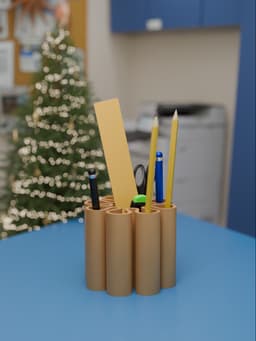 Eight petal Pencil holder 3d model