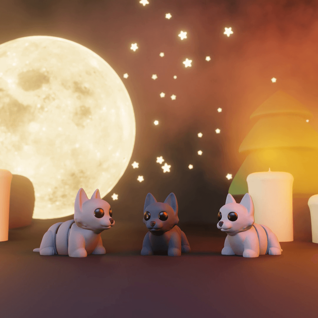 Flexi Baby Wolf 3d model