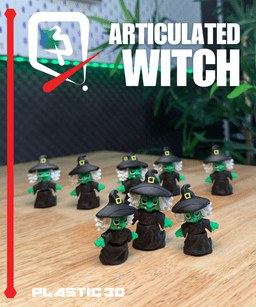 Articulated Small Witch — Tiny Spellcaster 3d model