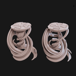 Arcane Observation Platform | Magical Platform With Telescope 3d model
