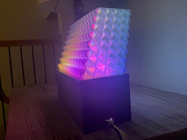 3D Triangular Prism LED Lamp 3d model