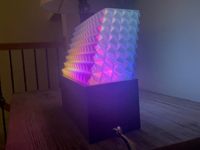 3D Triangular Prism LED Lamp 3d model