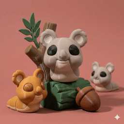Eucalyptus Koala 3d model