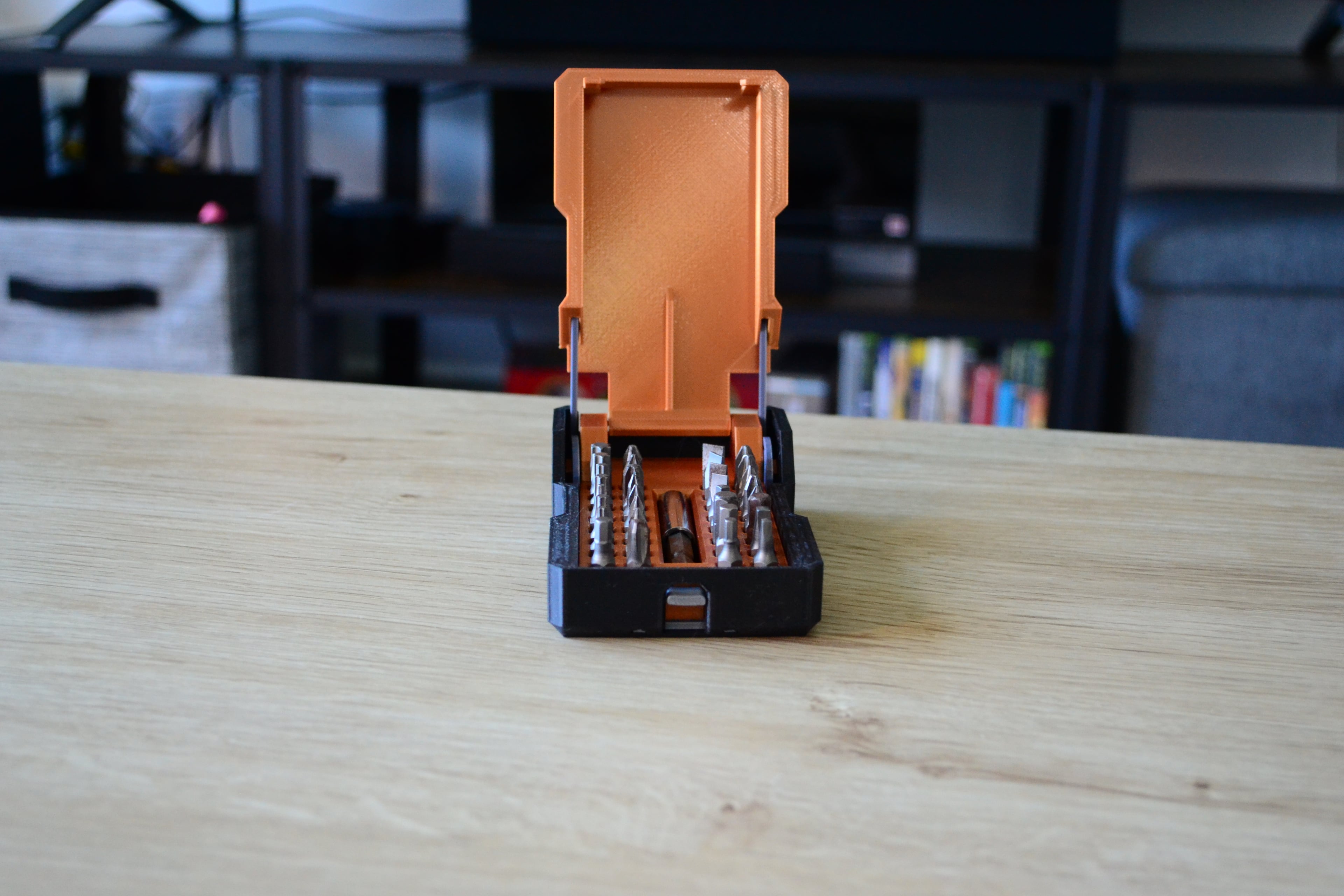 Spring-Loaded Hex Bit Case Box 3d model
