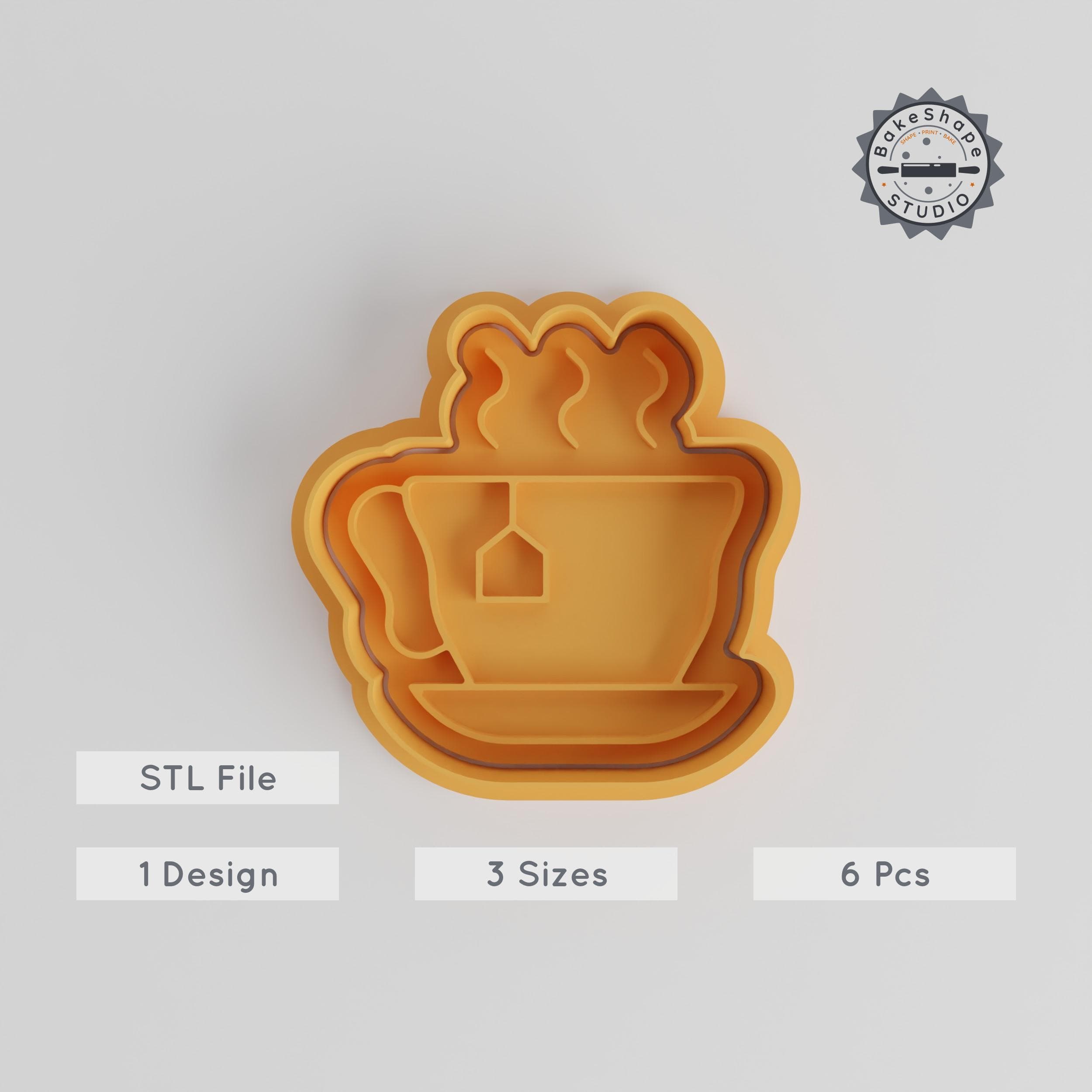 Hot Beverage Cutter & Stamp Set, 6-Piece, S/M/L, Perfect for Cookies & Fondant PRODUCT_5390 3d model