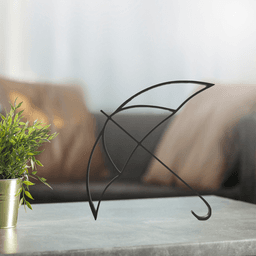Umbrella Line Art, Modern, Minimalist 3d model