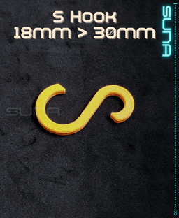 S Hook 18mm / 30mm 3d model