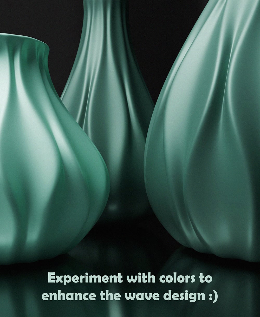 Vase Trio Decor Set 3d model