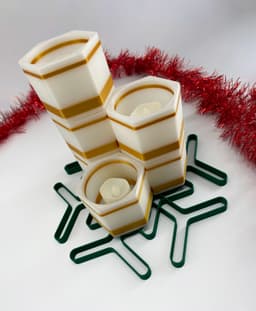 Tealight Lanterns Set - Christmas Holidays Ornament 3d model