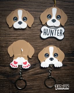 BEAGLE KEYCHAIN SET 3d model