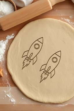 Rocket Cookie Cutter, Biscuit Cutter 3d model