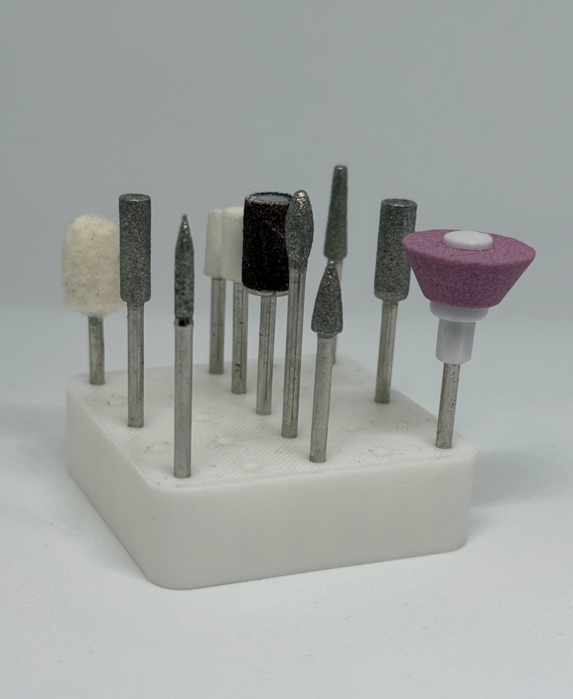 NAIL DRILL BIT HOLDER/STAND (25 BITS) 3d model