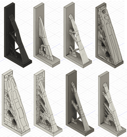 Generative design organic bookend. 3d model