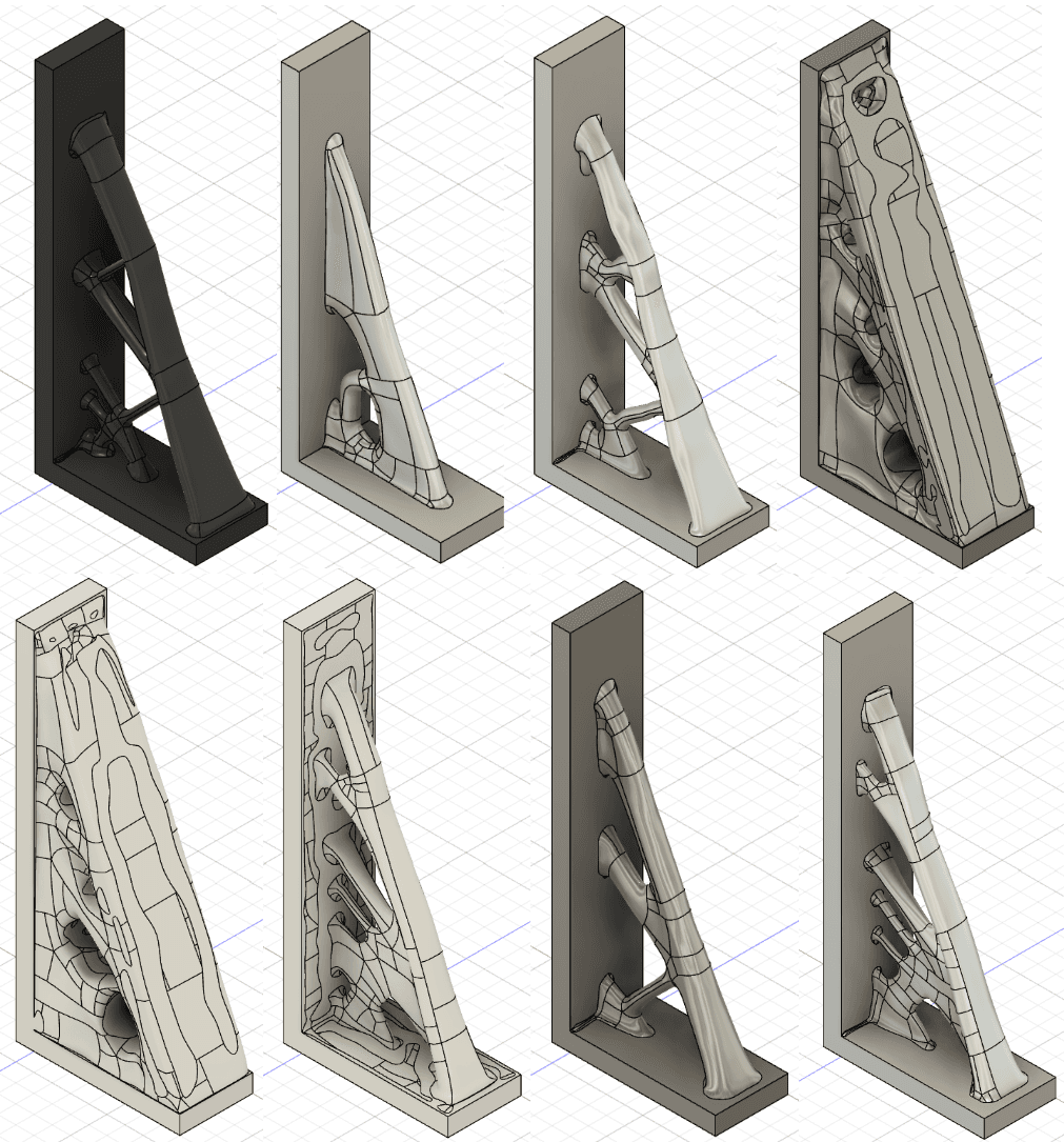 Generative design organic bookend. 3d model