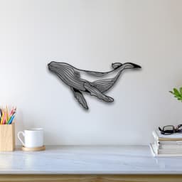 Whale Wall Art 3d model