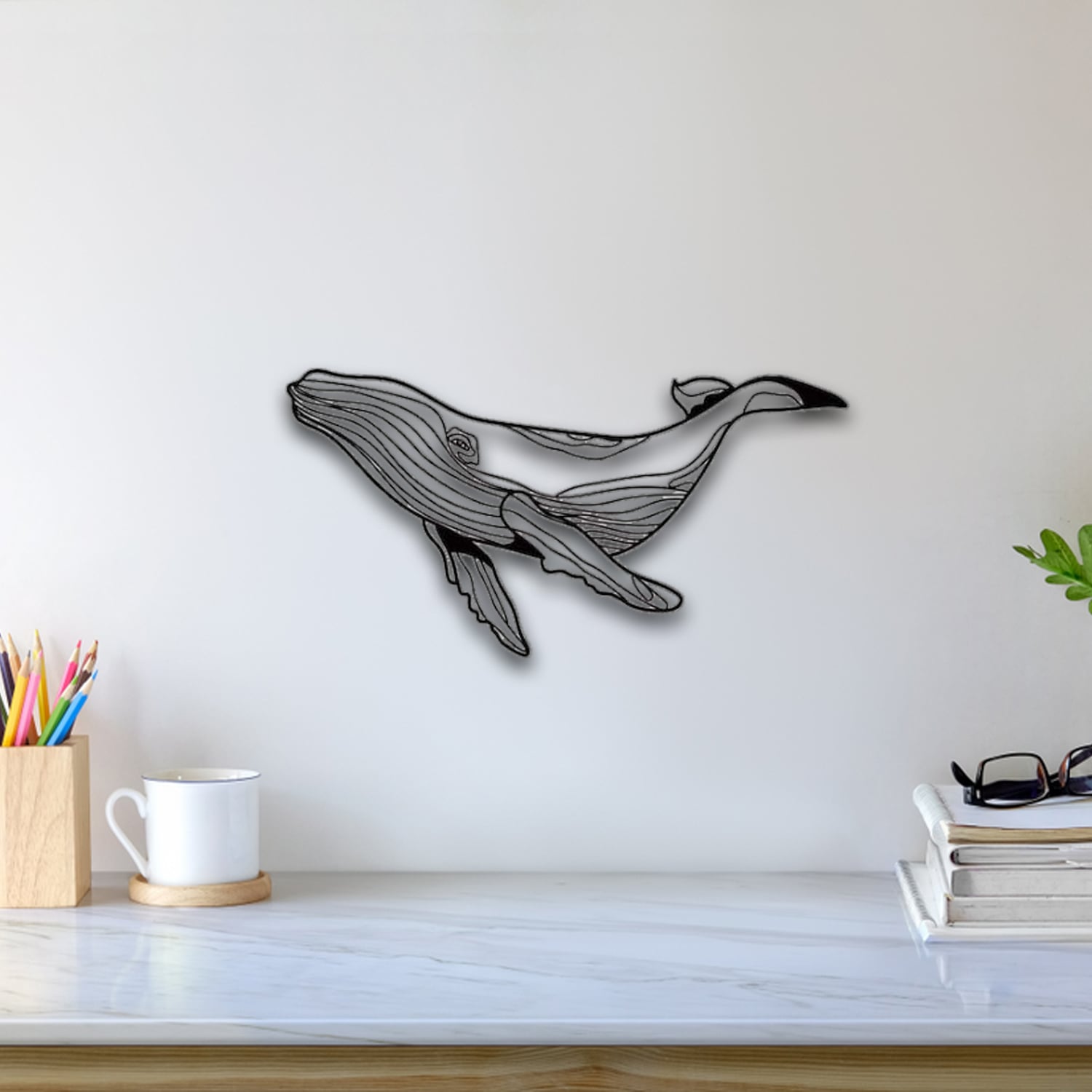 Whale Wall Art 3d model