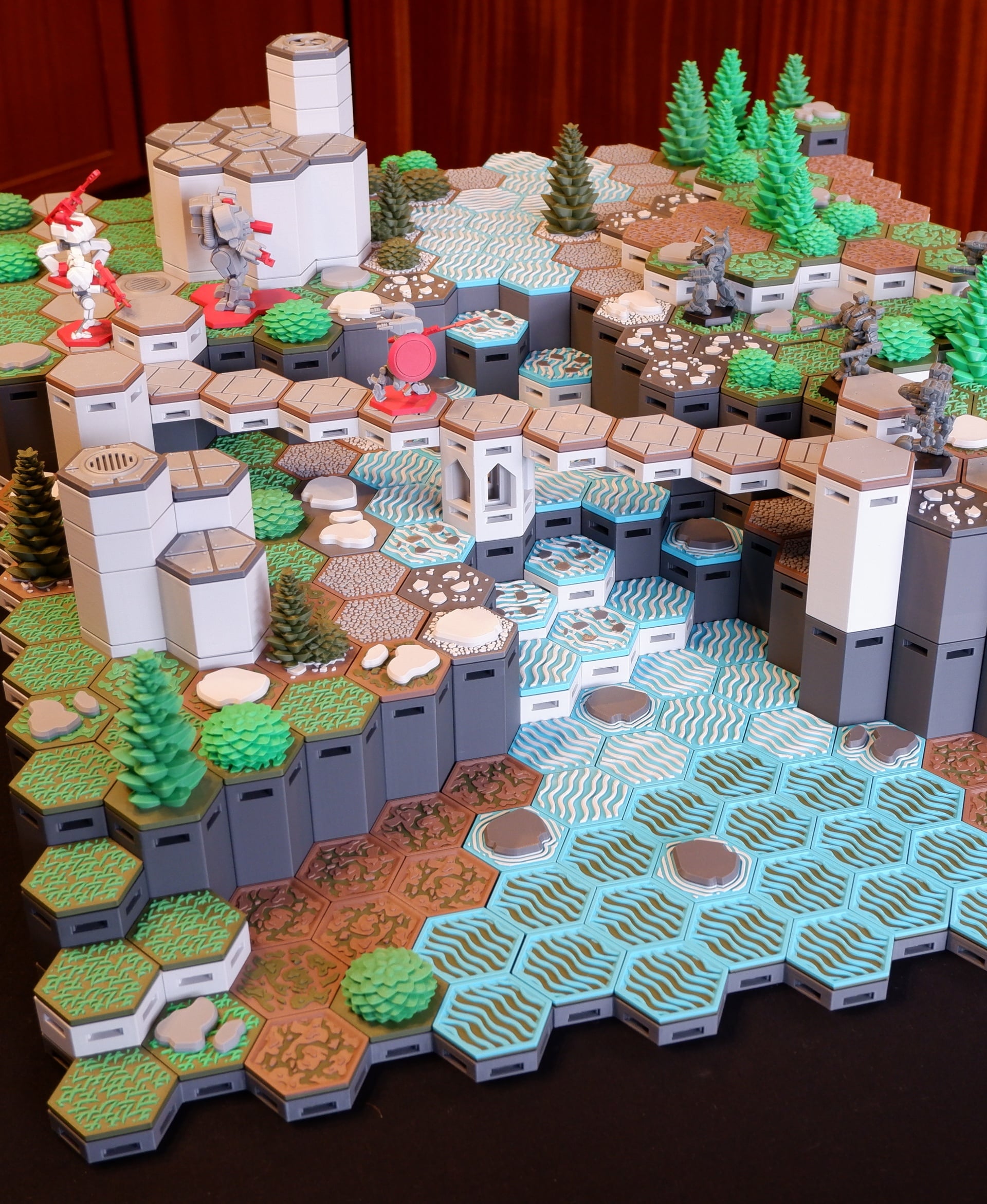 FDMecha Hex Terrain - Extended Core Set 3d model