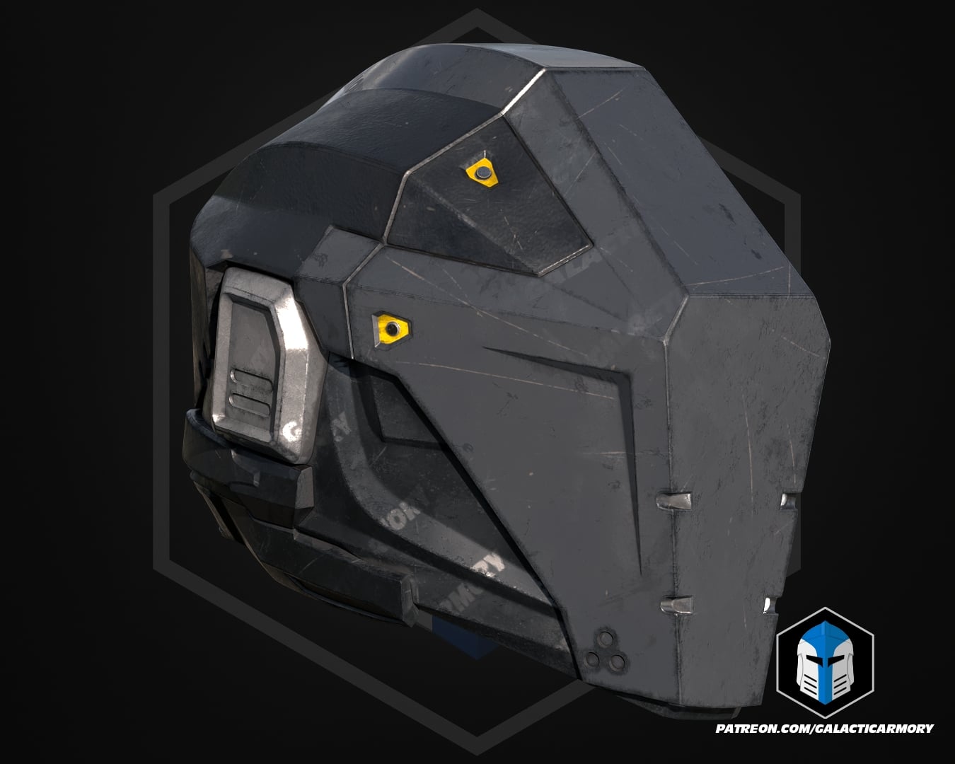 HD2 Null Cipher Helmet - 3D Print Files 3d model