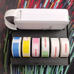 Gridfinity / D110 printer & 6 rolls organizer 3d model