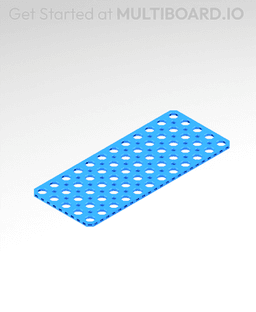 12x5 MU - Mid Hole, Small Thread MU - MultiBoard Plate 3d model
