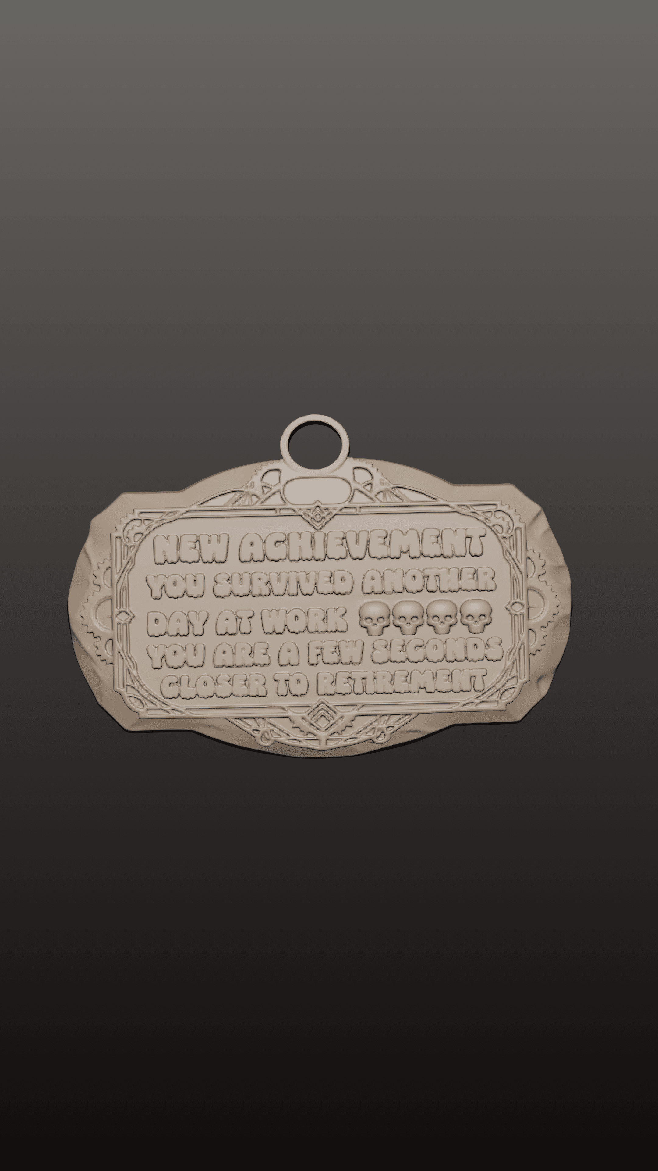 Free The Work-Life Rear-View Reminder.stl 3d model