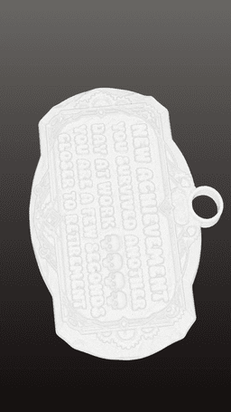 Free The Work-Life Rear-View Reminder.stl 3d model