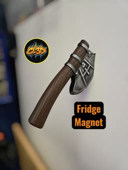 Primitive Axe Fridge Magnet 3d model