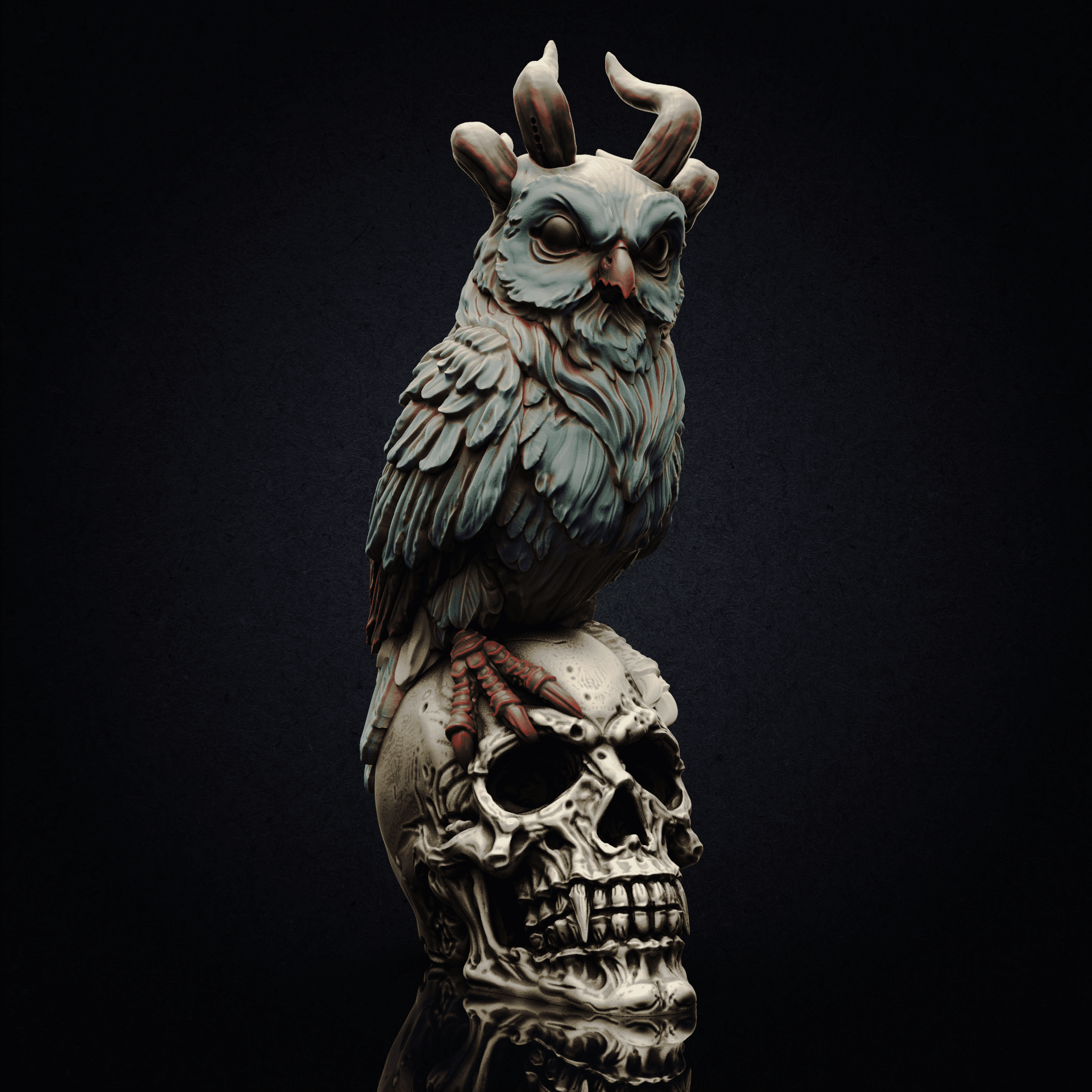 Demon Owl (Pre-Supported) 3d model