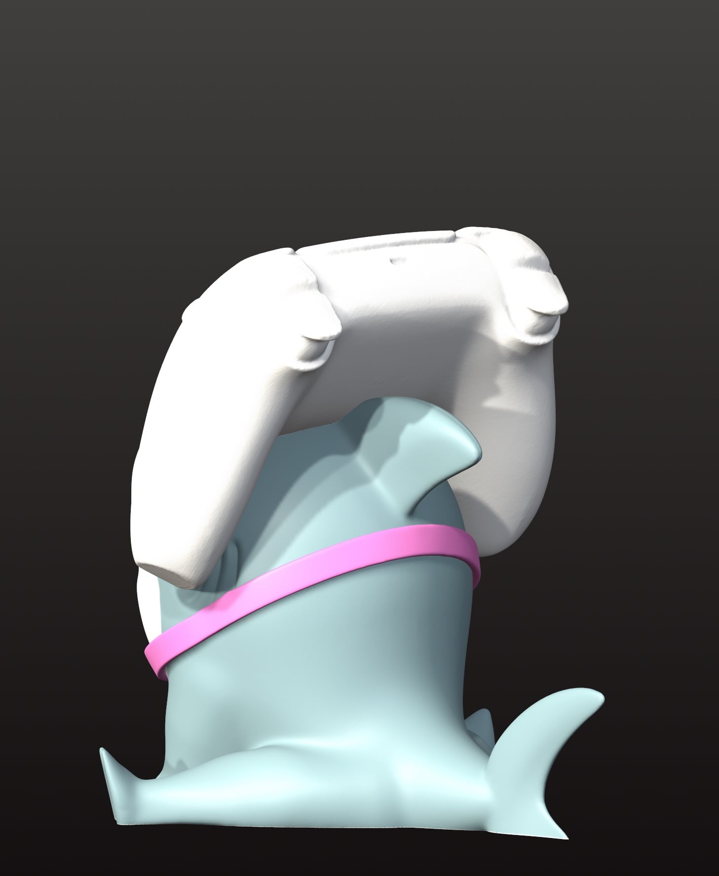Jeff The Land Shark controller holder 3d model