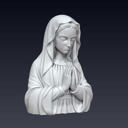Praying Virgin Mary Statue 3d model