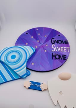 Modular Gnome Sweet Gnome Sign 3d model