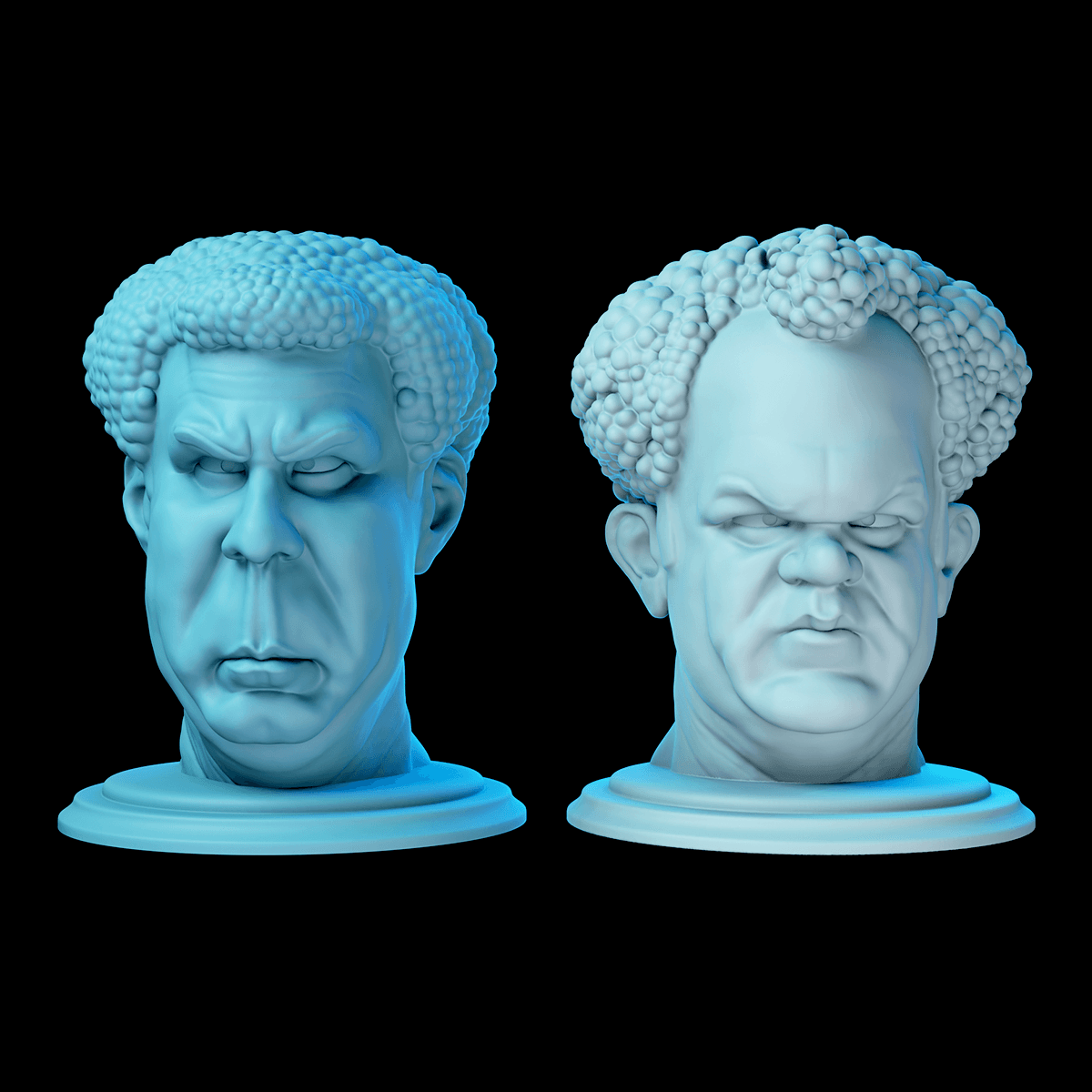 Step Brothers desktop heads 3d model