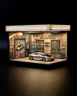 1/64 Scale Modular LED Diorama Mega Bundle STL Files | Hot Wheels Display Garage 3d model