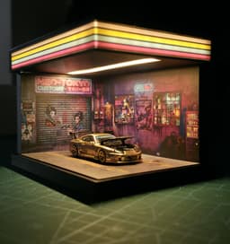 1/64 Scale Modular LED Diorama Mega Bundle STL Files | Hot Wheels Display Garage 3d model