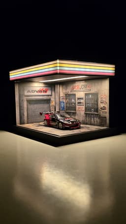 1/64 Scale Modular LED Diorama Mega Bundle STL Files | Hot Wheels Display Garage 3d model