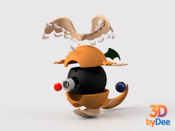 Dragonite (Mega) Poke Ball 3d model