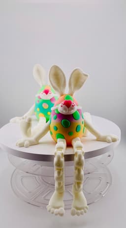 Masked Bunny Easter Egg Flexi 3d model