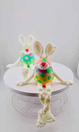 Masked Bunny Easter Egg Flexi 3d model