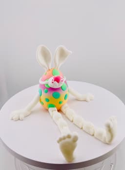 Masked Bunny Easter Egg Flexi 3d model