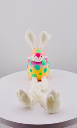 Masked Bunny Easter Egg Flexi 3d model