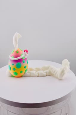 Masked Bunny Easter Egg Flexi 3d model