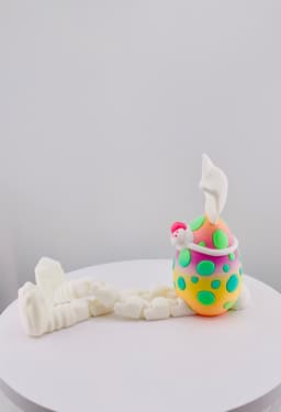 Masked Bunny Easter Egg Flexi 3d model