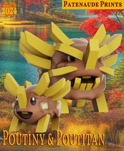 Poutiny & Poutitan PokEHmon 3d model