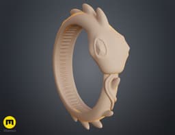 Slay the Spire Silent Relic - Snake Ring 3d model