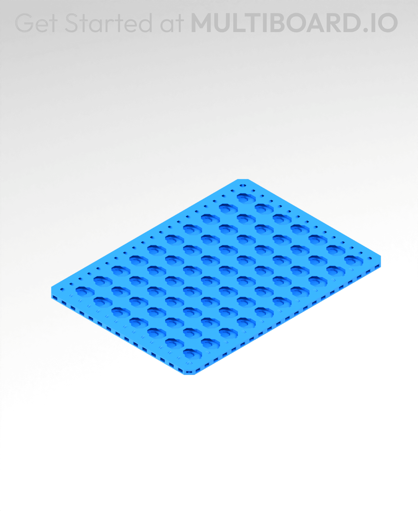 11x8 MU - Point Hole MU - MultiBoard Plate 3d model
