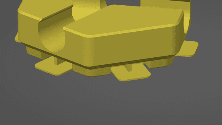 Hextraction - Basic Tiles with tapered base and tabs 3d model