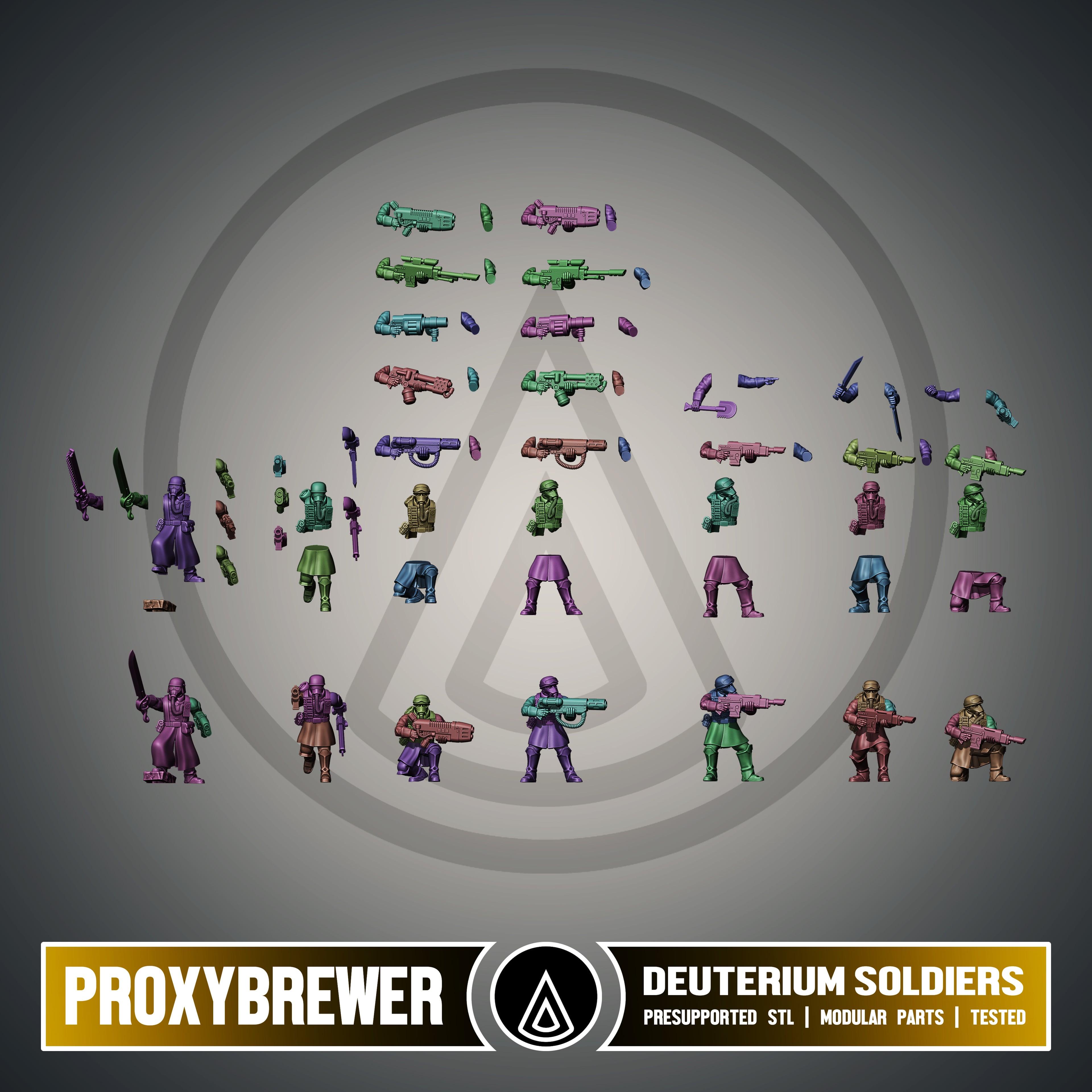 Deuterium Soldiers 3d model