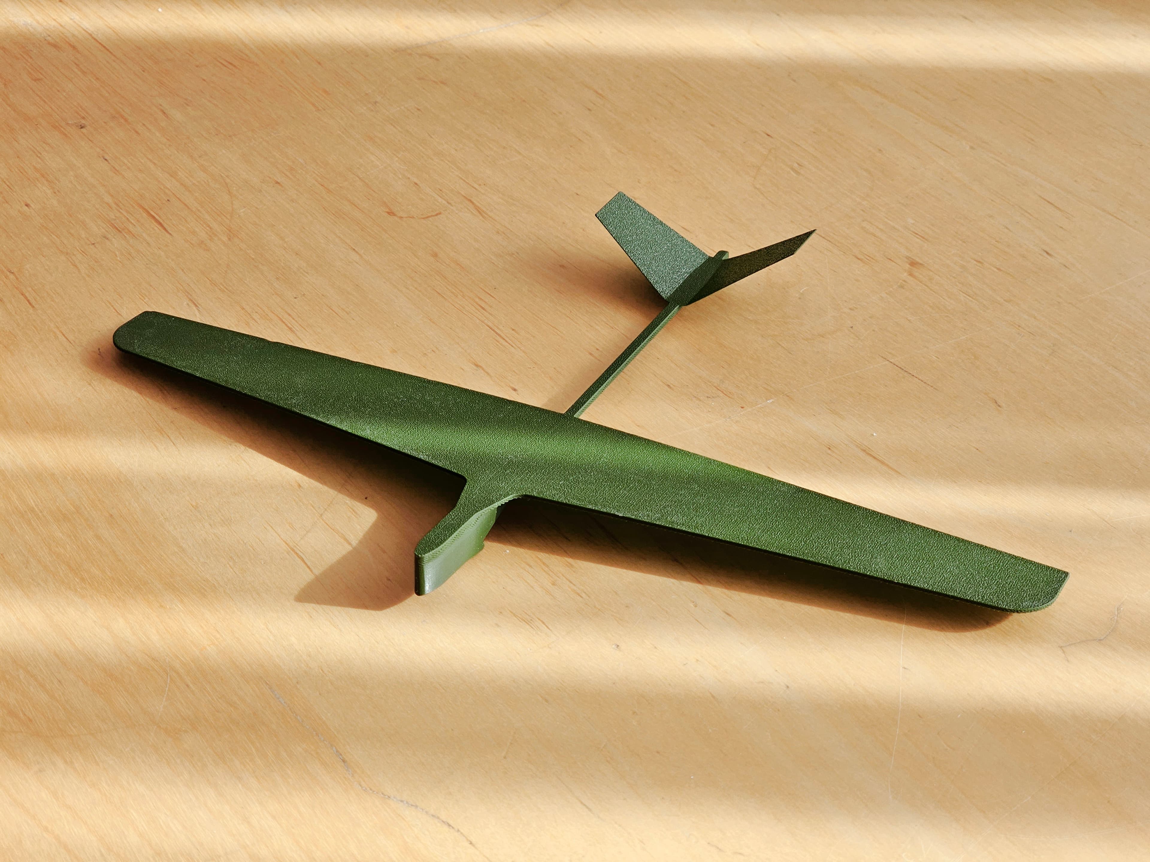 Sturdy Glider with Reinforced Wings for Rubber Band Launch 3d model