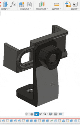 Adjustable cellphone tripod mount 3d model
